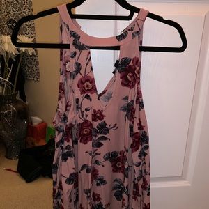 Light pink shoulder less dress